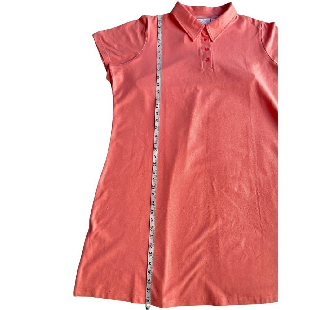 Women's Polo Style Dress, Coral, 2X - Picture 7 of 8